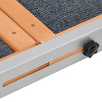 Dog Ramp Gray 47.2"X11.8" Solid Wood Fir