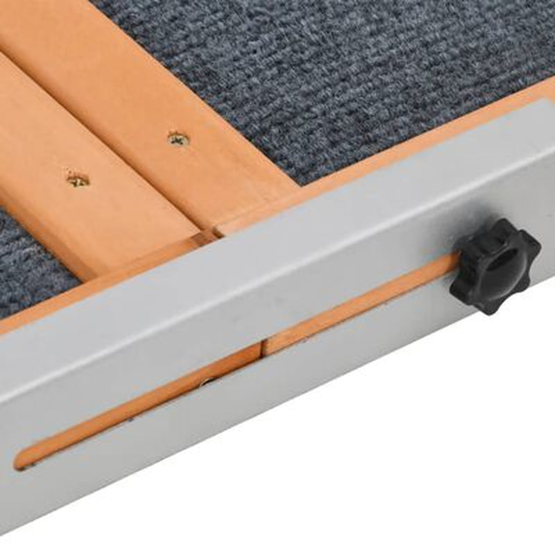 Dog Ramp Gray 47.2"X11.8" Solid Wood Fir