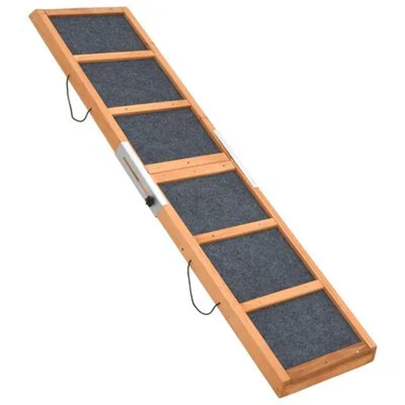Dog Ramp Gray 47.2"X11.8" Solid Wood Fir