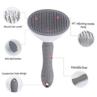 Pet Comb Stainless Steel Needle Comb Pet Dog Cleaning Brush Dog and Cat Hair Removal Floating Hair Cleaning Beauty Skin Care