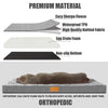 Checkered Orthopedic Pet Bed for Extra Large Dogs 56"X40", Waterproof Removable Washable Cover, Gray