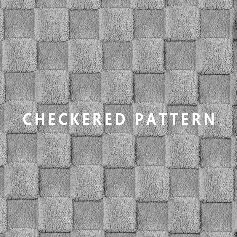 Checkered Orthopedic Pet Bed for Extra Large Dogs 56"X40", Waterproof Removable Washable Cover, Gray