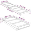 Dog Ramp Gray 47.2"X11.8" Solid Wood Fir