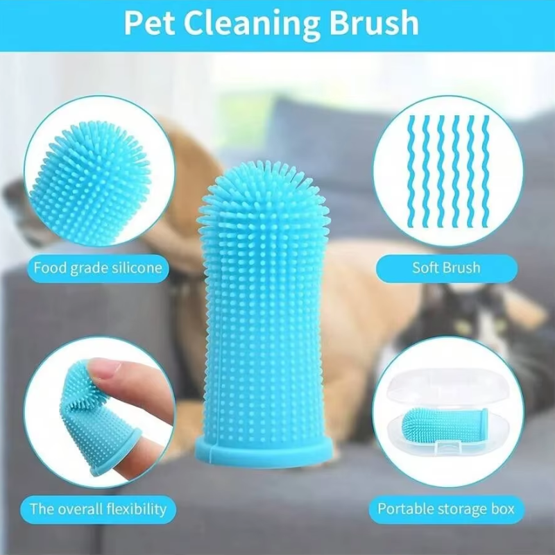 Pet Finger Toothbrush – Easy Cleaning for Dogs and Cats