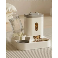 Automatic Feeder Cat Dog Food Bowl with Water Fountain Pet Large Capacity Raised Stand Dish Bowl for Cat Drinker Accessories