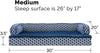 Orthopedic Dog Bed for Medium/Small Dogs W/ Removable Bolsters & Washable Cover, for Dogs up to 35 Lbs - Plush & Woven Decor Comfy Couch Sofa - Diamond Blue, Medium