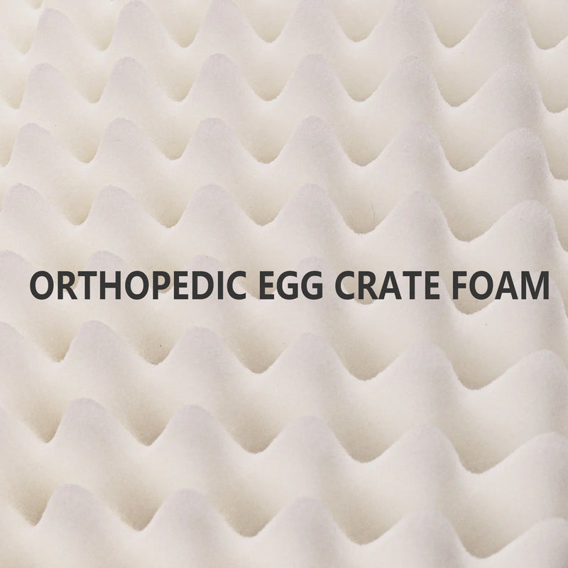 Checkered Orthopedic Pet Bed for Extra Large Dogs 56"X40", Waterproof Removable Washable Cover, Gray